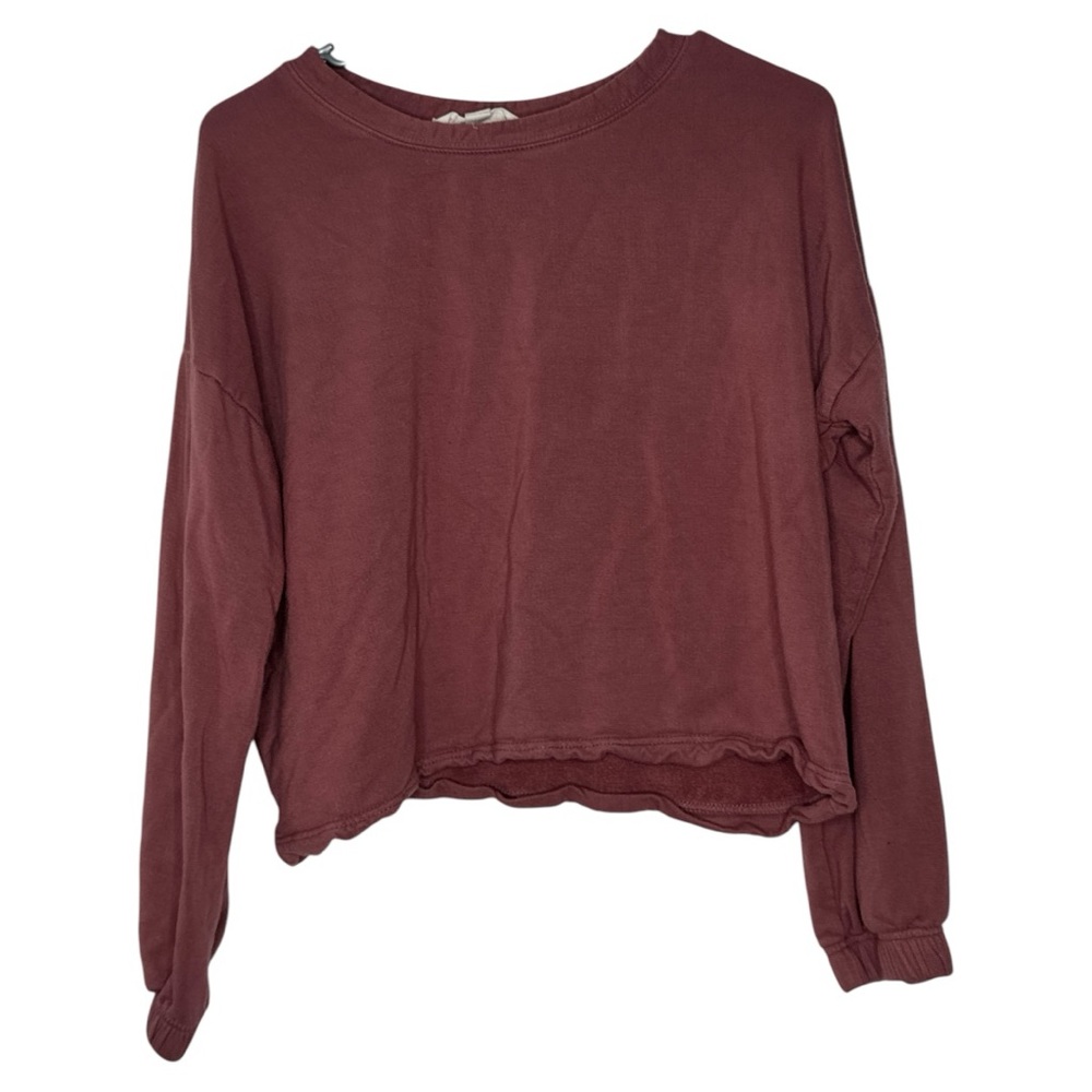 Lovestitch Red Boxy Long Sleeve Sweatshirt Small
